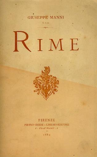 Rime - Giuseppe Manni - copertina