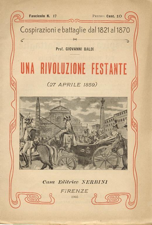 Una rivoluzione festante. 27 aprile 1859 - Giovanni Baldi - copertina