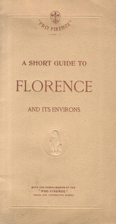 A short guide to Florence and its environs - copertina