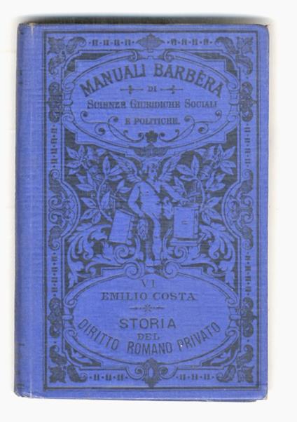 Storia del diritto romano privato - Emilio Costa - copertina