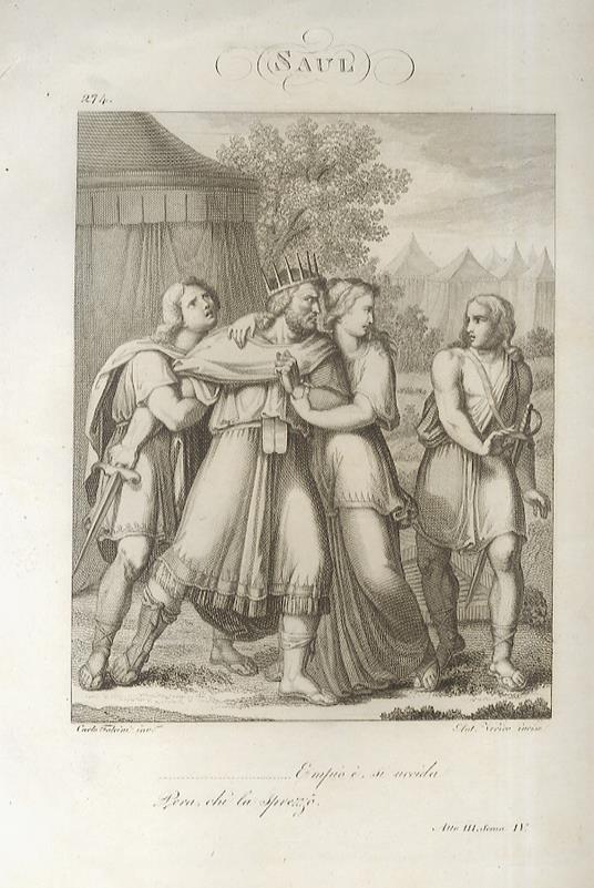 Tragedie di Vittorio Alfieri da Asti. 16.a dispensa: Saul - Vittorio Alfieri - copertina