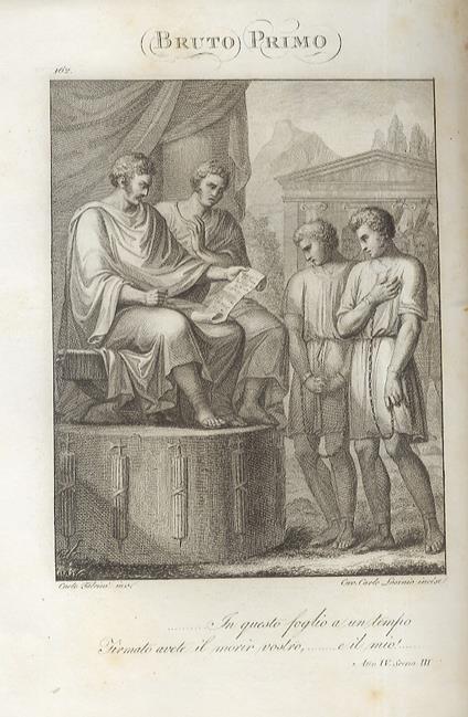 Tragedie di Vittorio Alfieri da Asti. 19.a dispensa: Bruto Primo - Vittorio Alfieri - copertina