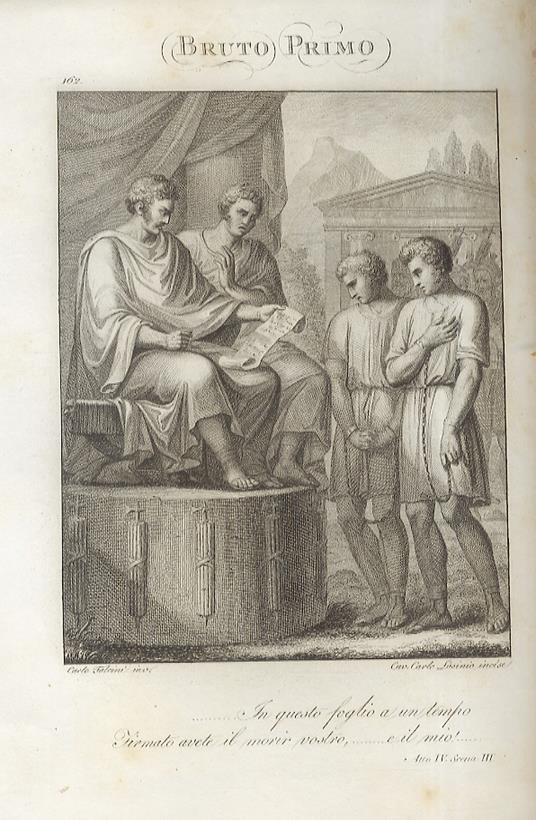 Tragedie di Vittorio Alfieri da Asti. 19.a dispensa: Bruto Primo - Vittorio Alfieri - copertina