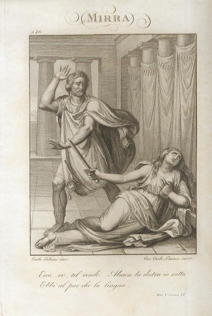 Tragedie di Vittorio Alfieri da Asti. 20.a dispensa: Mirra - Vittorio Alfieri - copertina