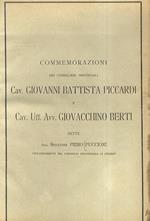 Commemorazioni dei consiglieri provinciali Cav. Giovanni Battista Piccardi e Cav. Uff. Avv. Giovacchino Berti, dette dal senatore Piero Puccioni