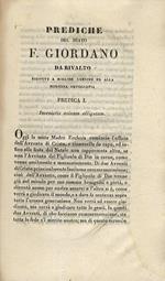 Prediche. (Legato con:) SAVONAROLA G. Prediche
