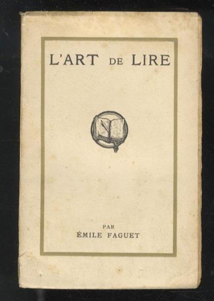 L’art de lire - Émile Faguet - copertina