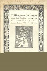 GIORNALE (Il) dantesco. Diretto da Luigi Pietrobono. Volume XXXIII. Nuova serie III. Annuario dantesco 1930