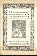 GIORNALE (Il) dantesco. Diretto da Luigi Pietrobono. Volume XXXIII. Nuova serie III. Annuario dantesco 1930
