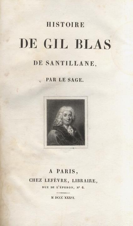 Histoire de Gil Blas de Santillane [.]. - copertina