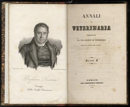 ANNALI di veterinaria. Pubblicati da una società di veterinarii sotto gli auspici del governo. Anno I [- anno V] - copertina