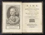 Rime del signor Domenico Somigli fiorentino pubblicate da Arpalo Argivo accademico aborigene della colonia amiatense parte prima [- parte seconda]. [Segue:] SOMIGLI Domenico. Favole e novelle del signor Domenico Somigli fiorentino pubblicate da Arpal