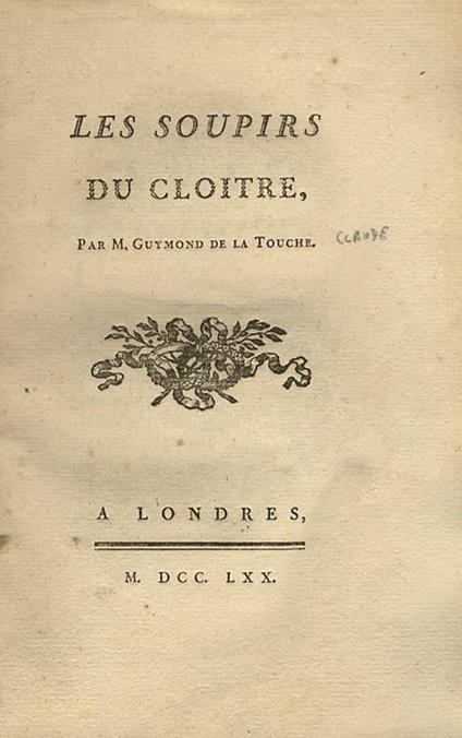 Les soupirs du cloitre. - copertina