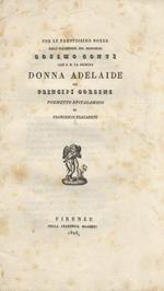 Per le faustissime nozze dell'Illustriss. Sig. Marchese Cosimo Conti con S.E. la Signora Donna Adelaide dei Principi Corsini. Poemetto epitalamico di Francesco Fracassini