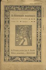 GIORNALE (IL) dantesco. Diretto da G.L. Passerini. Anno XX. 1912. Quaderno I