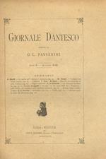GIORNALE dantesco. Diretto da G.L. Passerini. Anno II. 1894. [Fascicoli da I a IX: mancano i fascicoli X, XI, XII]