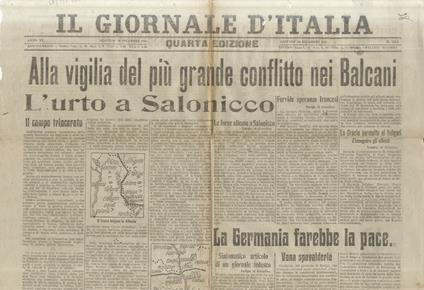 GIORNALE (IL) d’Italia. Quarta edizione. Anno XV. Giovedì 30 dicembre 1915 - copertina