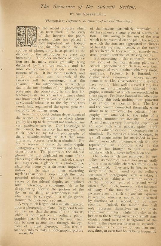 BALL Robert The Structure of the Sidereal System. Phothographs by Professor E. E. Barnard. (Unito:) FORBES George Hunting for a planet. (Unito:) HOLDEN S. Edward The Birth and Death of the Moon. (Unito:) BALL Robert Jupiter and His System. (Unito:) M - copertina