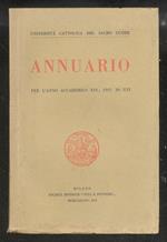 Annuario per l'anno accademico XVI: 1937-38-XVI