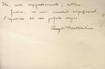 Biglietto manoscritto autografo, firmato. Datato, Milano 24 ottobre 1937, indirizzato - data la provenienza e il testo - alla scrittrice Elda Bossi: 