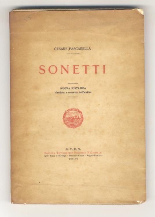 Sonetti. Nuova ristampa, riveduta e corretta dall’autore - Cesare Pascarella - copertina