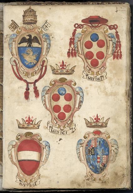 [Stemmario Di Famiglie Nobili Toscane]. [Legato Con:] [Stemmi Di Comuni Toscani]. [Legato Con:] [Indice Delle Famiglie Dello Stemmario] - copertina