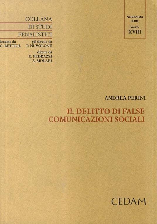 Il delitto di false comunicazioni sociali - Andrea Perini - copertina