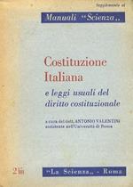Costituzione italiana e leggi usuali del diritto costituzionale