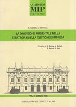 La dimensione ambientale nella strategia e nella gestione dì impresa