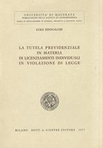 La tutela previdenzale in materia di licenziamenti individuali in violazione di legge