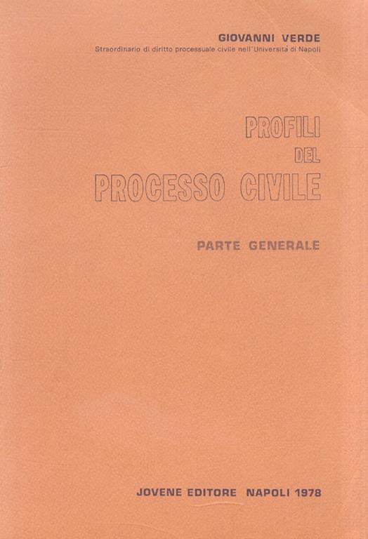 Profili del processo civile. Parte generale - G. Verde - copertina