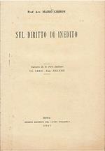 Sul diritto di inedito
