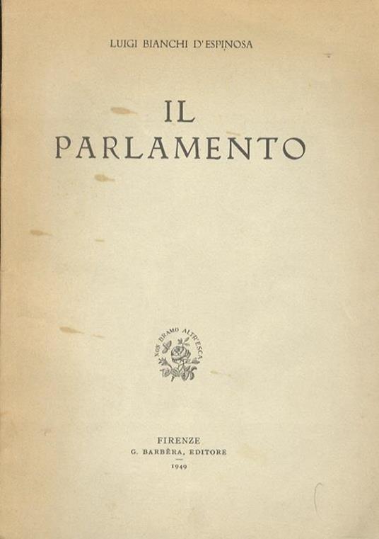 Il parlamento - Luigi Bianchi D'Espinosa - copertina