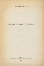 De jure ut obiecto justitiae