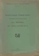 Elenco delle pubblicazioni acquistate o pervenute in dono alla biblioteca dal 1° gennaio al 30 giugno 1928 (VI)