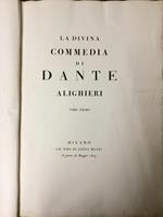 La Divina Commedia di Dante Alighieri. Tomo primo [-terzo]