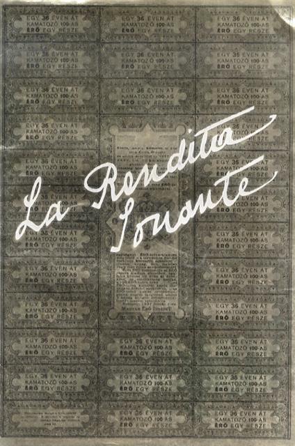 L' oro, un essere con un corpo e due anime. Studio economico sulla "rendita sonante" - copertina