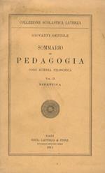 Sommario di pedagogia come scienza filosofica. Volume II: Didattica