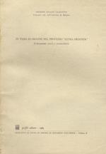 In tema di origine nel processo ‘extra ordinem’. (Lineamenti critici e ricostruttivi)