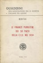 Finanze (le) pubbliche dei sei paesi della C.E.E. nel 1959