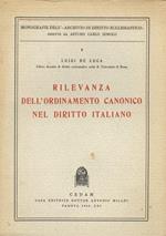 Rilevanza dell’ordinamento canonico nel diritto italiano