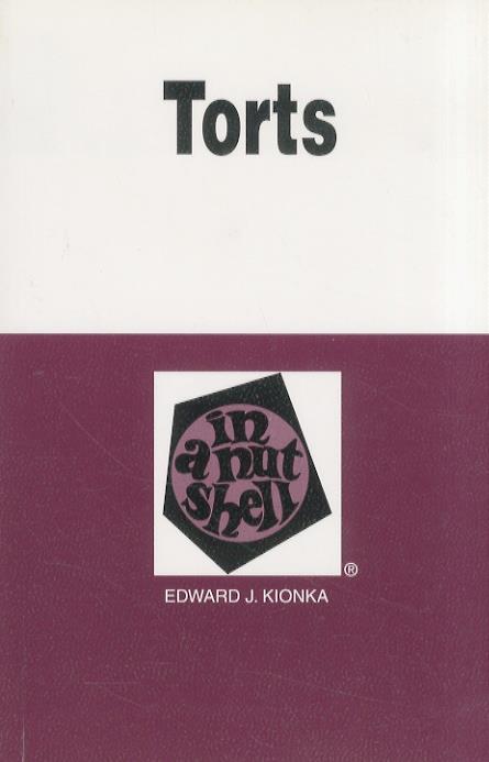 Torts in a nutshell. Third edition - copertina