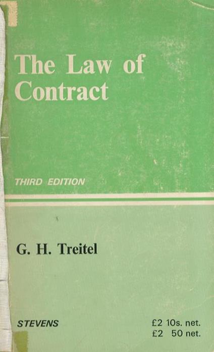 The Law of Contract. Third Edition - copertina