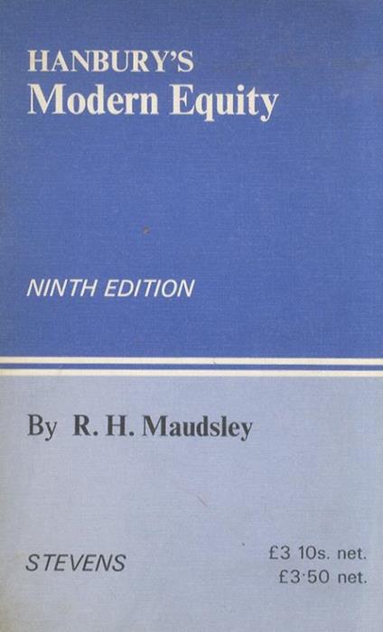 Modern Equity [...] Ninth Edition [...] - copertina