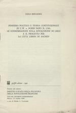 Pensiero politico e teoria costituzionale in C.W.V. Dohm dopo il 1789: le considerazioni sulla rivoluzione di Liegi e il progetto per la città libera di Aachen