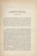 Il «dilectus» del 216 a.c. e l’editto di M. Iunius Pera