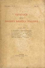 GIORNALE della Società Asiatica Italiana. Nuova serie. Vol. II. Fasc. III