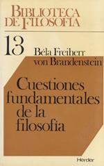 Cuestiones fundamentales de la filosofia.