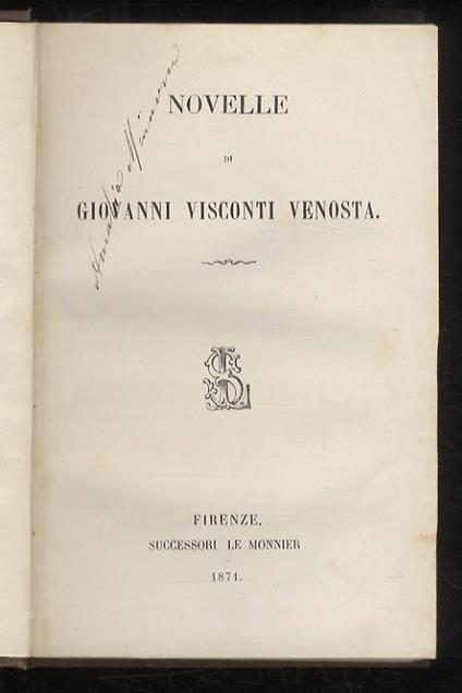 Novelle - Giovanni Visconti Venosta - copertina