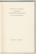Lettera a Giovanni Anchiseo [Lo incarica di procuragli libri]